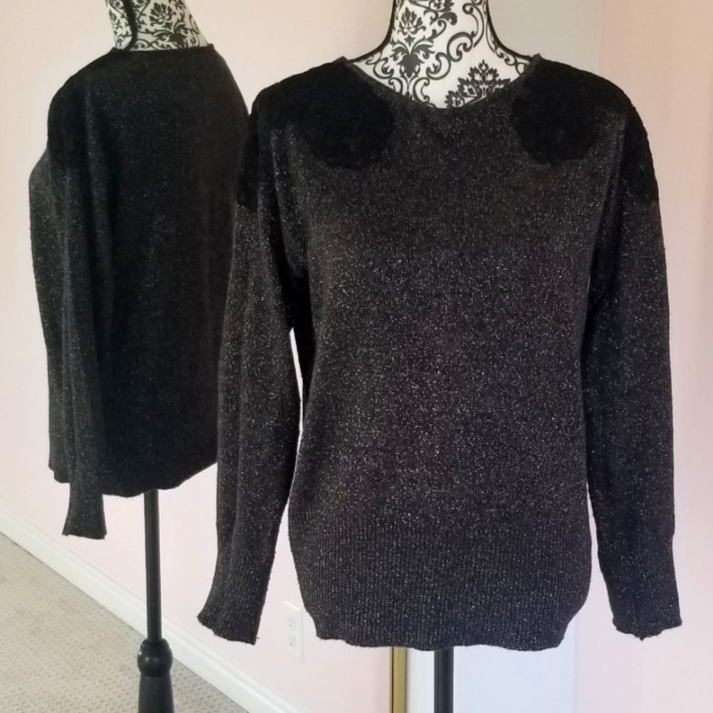 Women's ELLE™ Long Sleeve Embellished Sweater